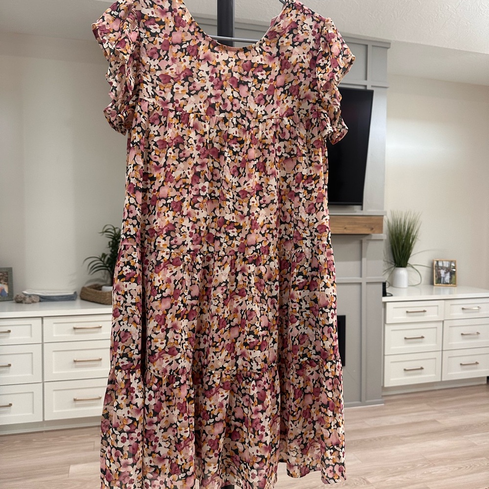 Pink Lily Multicolor Floral Mini Dress